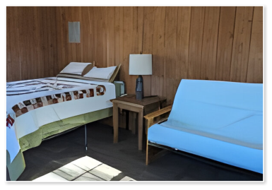 interior of one of our cabins