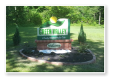 green valley campground sign at our entrance